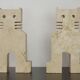 Pair of travertine bookends in  design Fratelli Mannelli