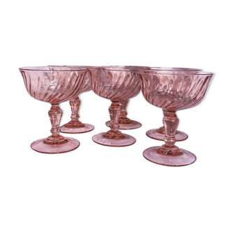 6 coupes à champagne Rosaline