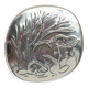 Vintage Canadian metal bowl with beaver decoration by Hoselton.