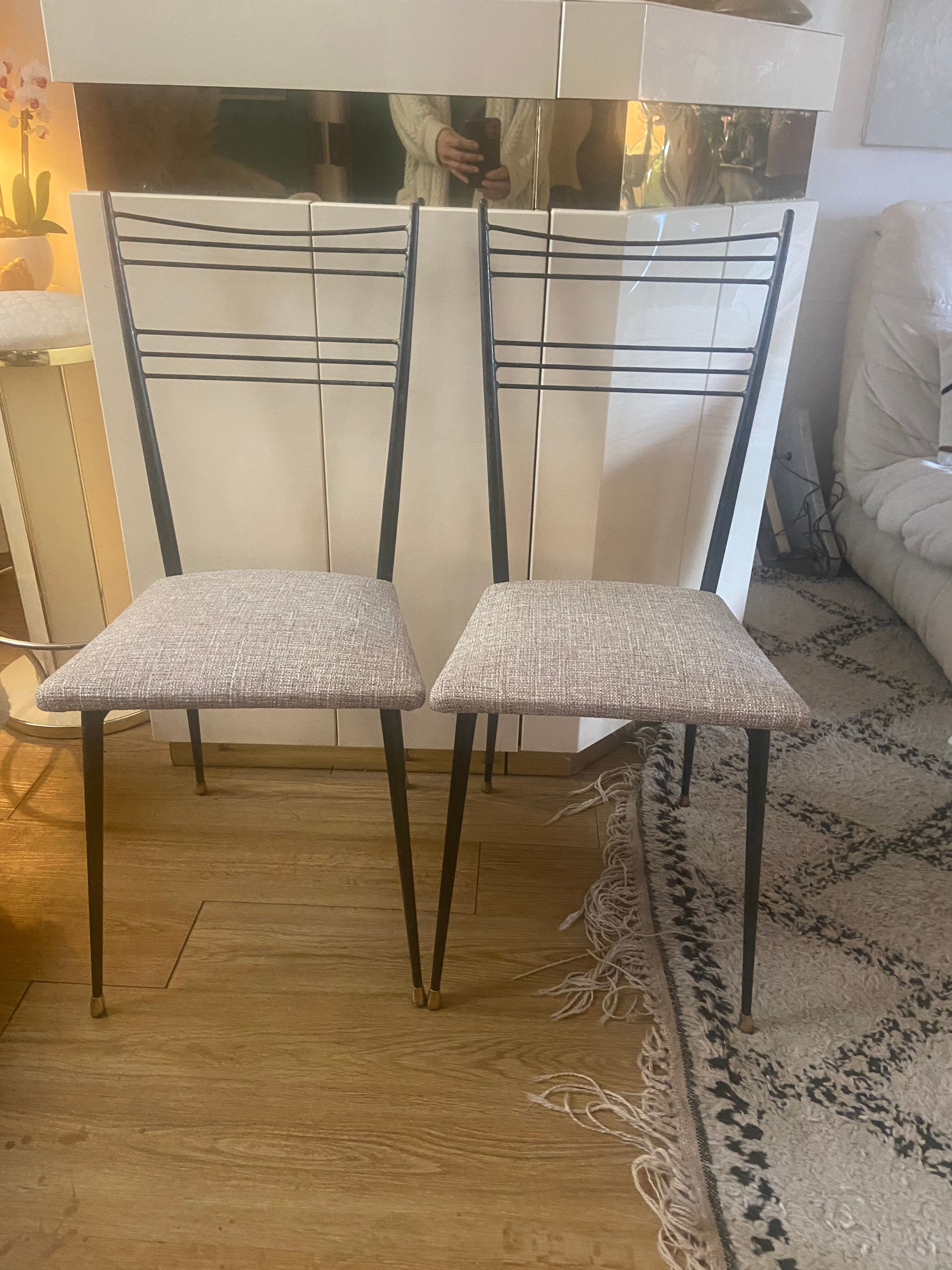 Paire de chaises de Colette Gueden années 50