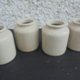 4 lab lagny mustard stoneware pots