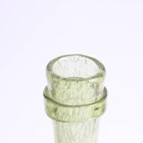 Biot bubble glass ensemble, bottle, jar, bowl and glass.