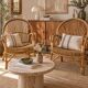 Fauteuils (la paire) vintage 1960 en rotin et bambou