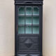 Armoire parisienne vitrée noire et vert grisé 150cm