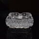 Pair of ashtrays, cut crystal glass, bohemia in the 1960's