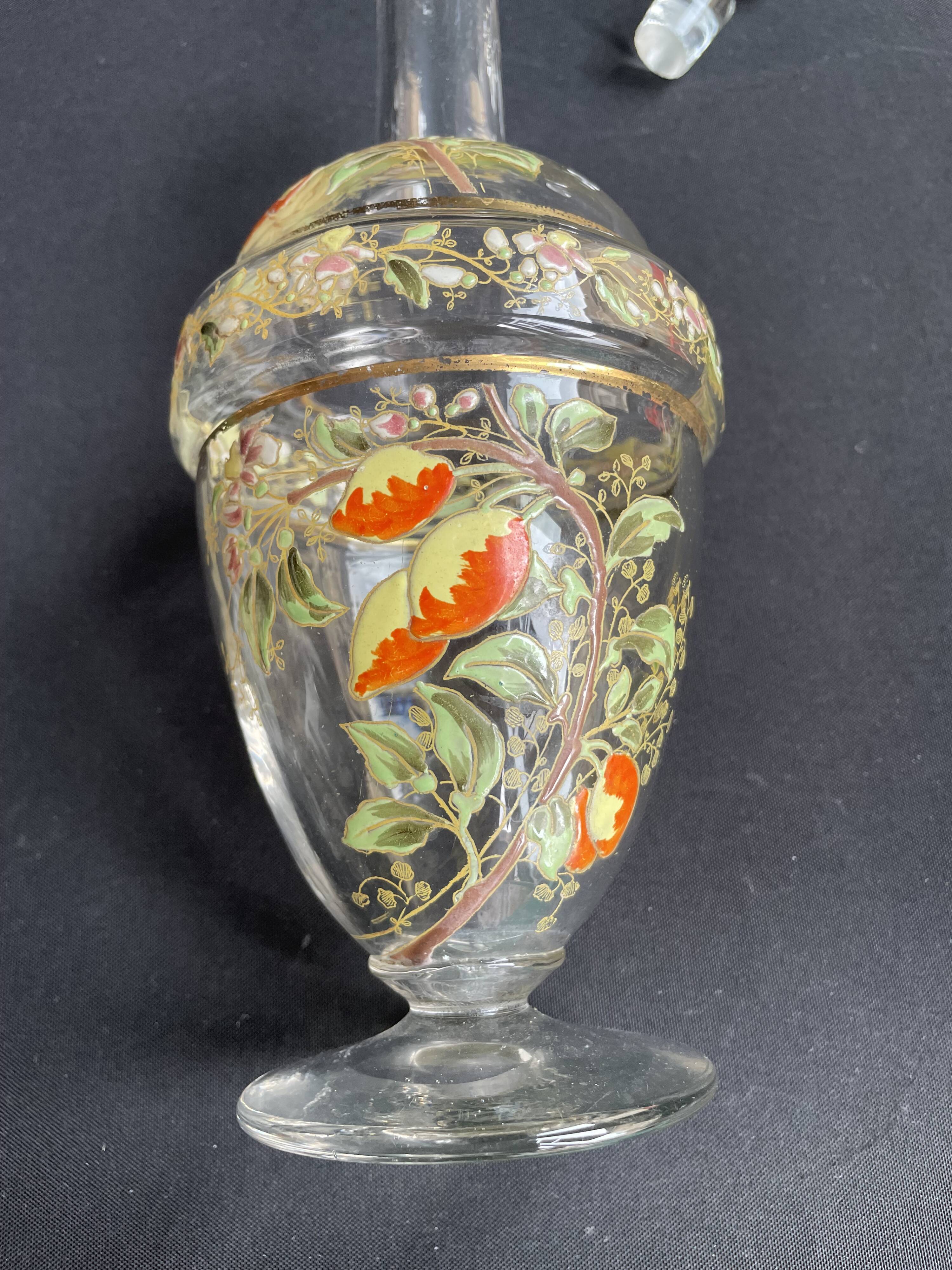Enamelled decanter François Théodore Legras
