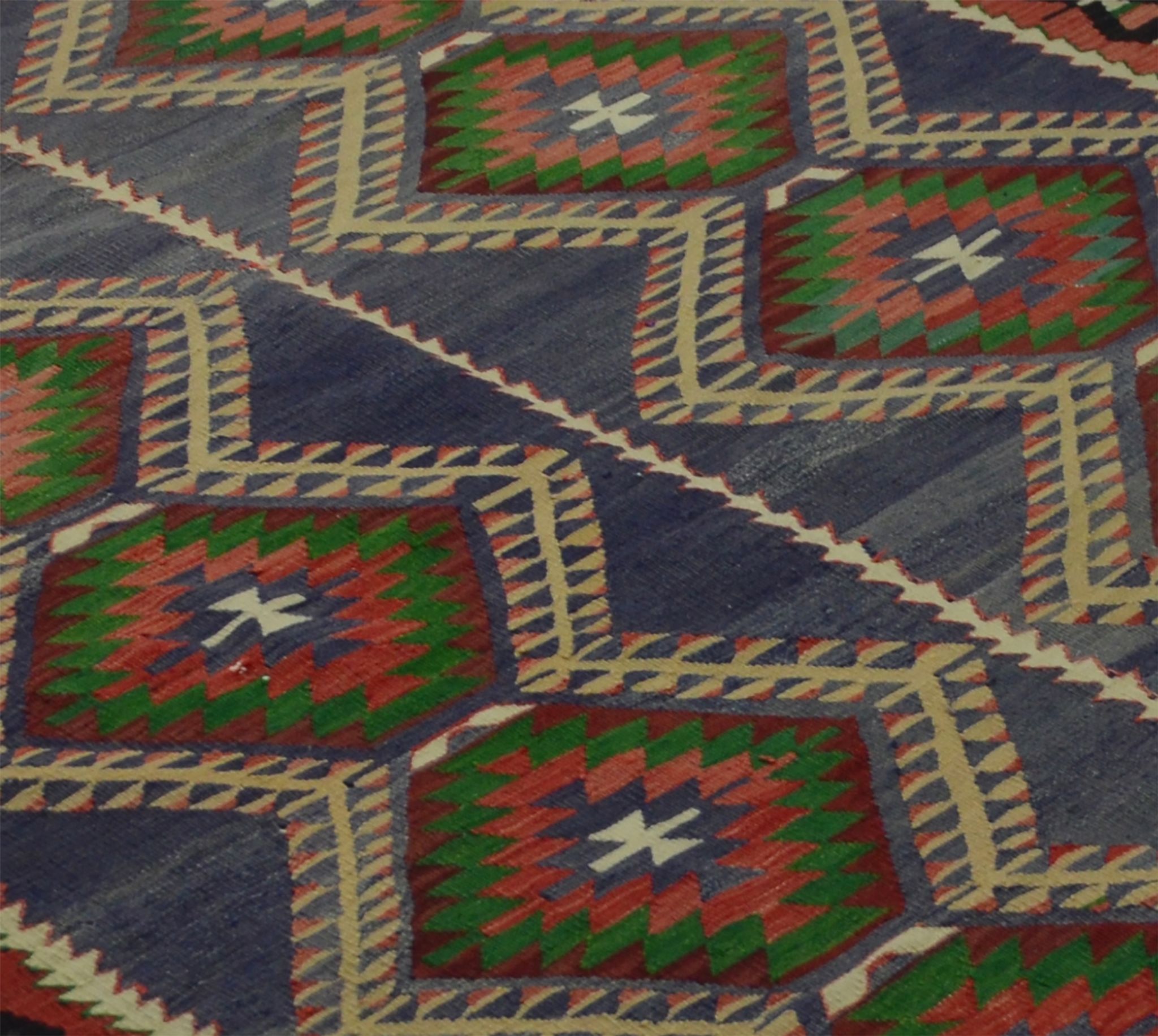 Anatolian handmade kilim rug 212 cm x 173 cm