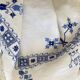 Nappe ancienne broderie anglaise et point de croix - Lin - 160x120 cm