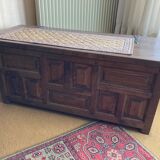 Wooden storage trunk