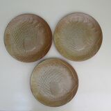 Flat plates Fish Sandstone CNP Village France Lot of 6