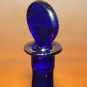 Sherry Carafe and Antique Bristol Blue Glasses