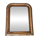 Miroir ancien Louis Philippe, noir et or ,  62 x 49 cm