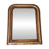 Antique Louis Philippe mirror, black and gold, 62 x 49 cm