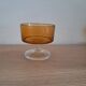 5 amber Luminarc goblets from the 1980s