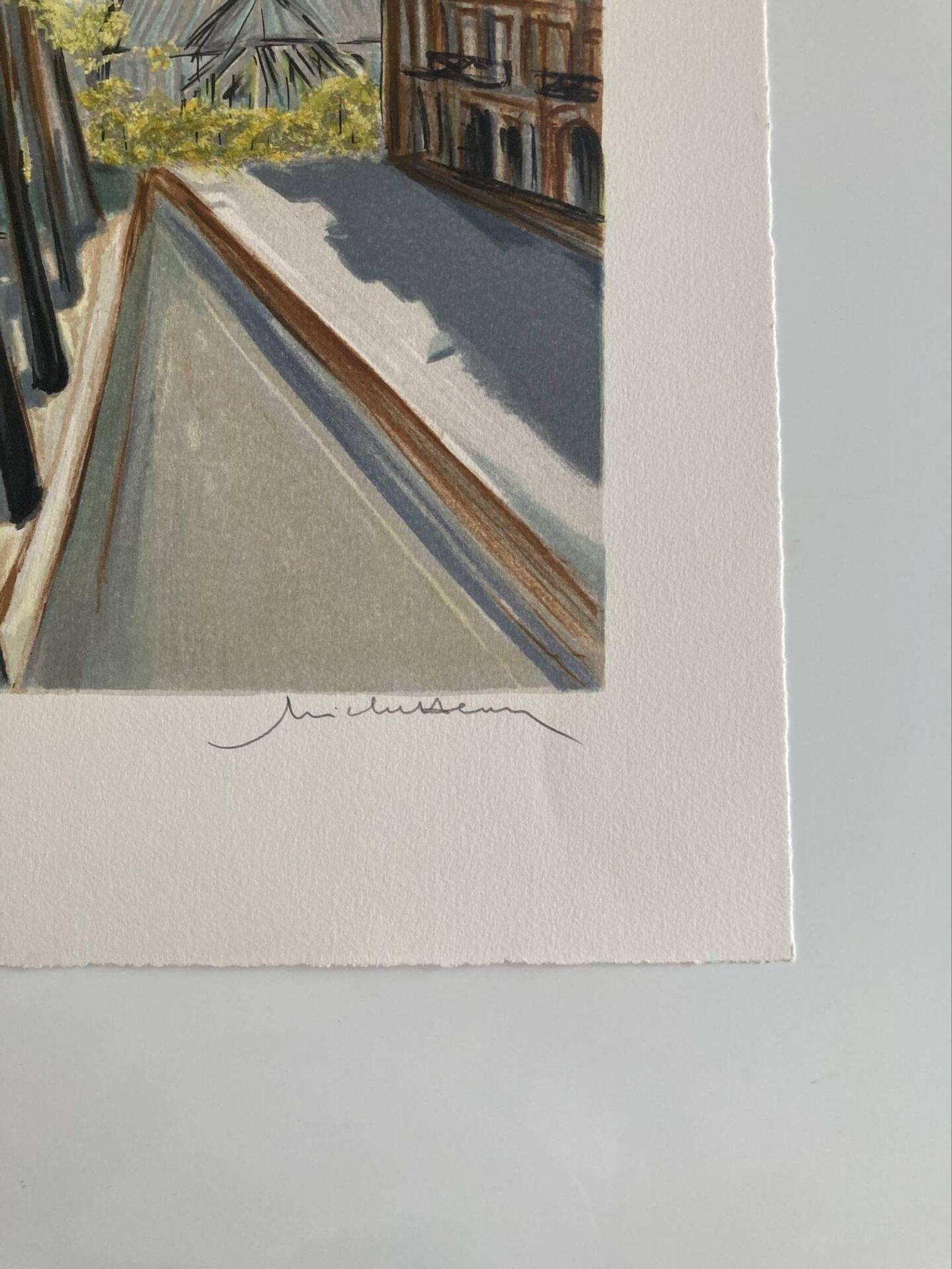 Lithograph signed by Michel Henry - The Île Saint Louis and Notre Dame