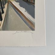 Lithograph signed by Michel Henry - The Île Saint Louis and Notre Dame
