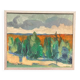 Huile sur toile originale suédoise – « Arbres » par Ola Gehardt – Vintage et encadrée