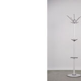 Mid-Century Modern Vintage White Floor Coat Rack, 1990s