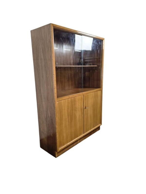 Vitrine/bibliothèque/bibliothèque vintage en bois