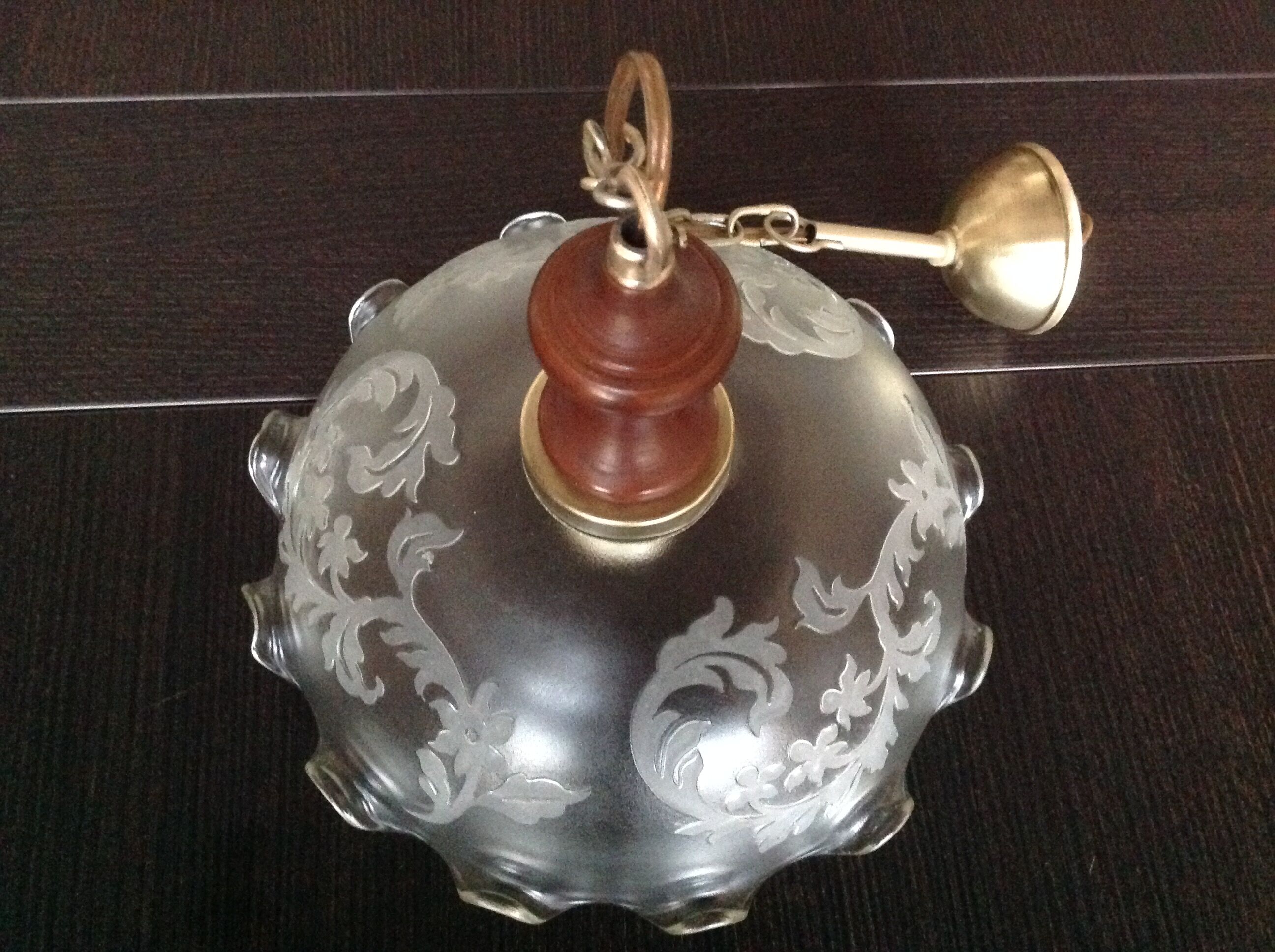 Art deco art style depoli glass hanging
