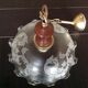 Art deco art style depoli glass hanging