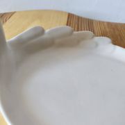 Plat à foie gras vintage - canard en céramique blanche