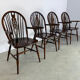 Magnifiques chaises de salle à manger de style Windsor en anglais, ensemble de 4.