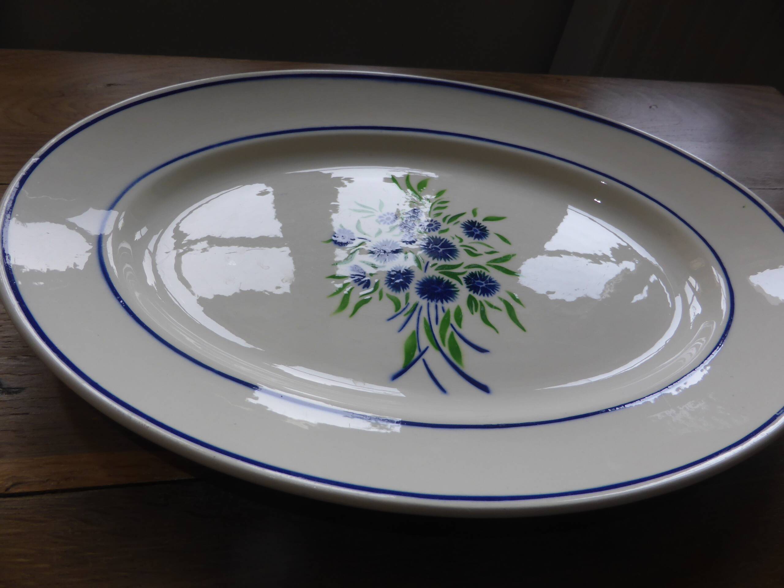 Oval serving platter by Badonviller Francine 200870