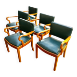 Set of 5 chairs attributed by Jacob Kjaer, denmark 40s