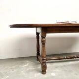 Grande table ancienne ovale en chêne massif – Circa 1900