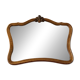 Antique bevelled mirror, oak frame