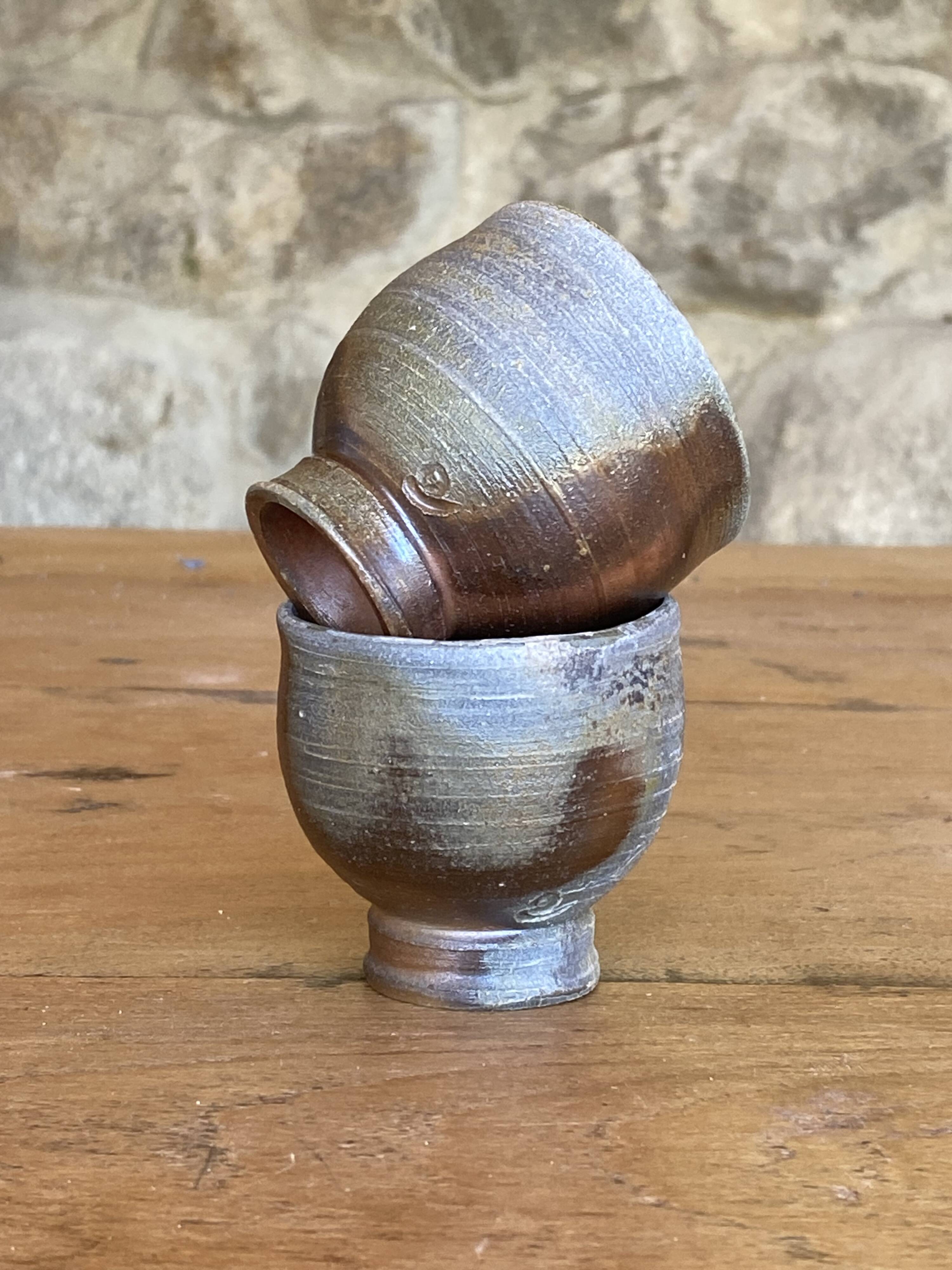 2 Studio pottery coffee cups