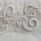 Set of 2 pillowcases, white cotton, monogram LT