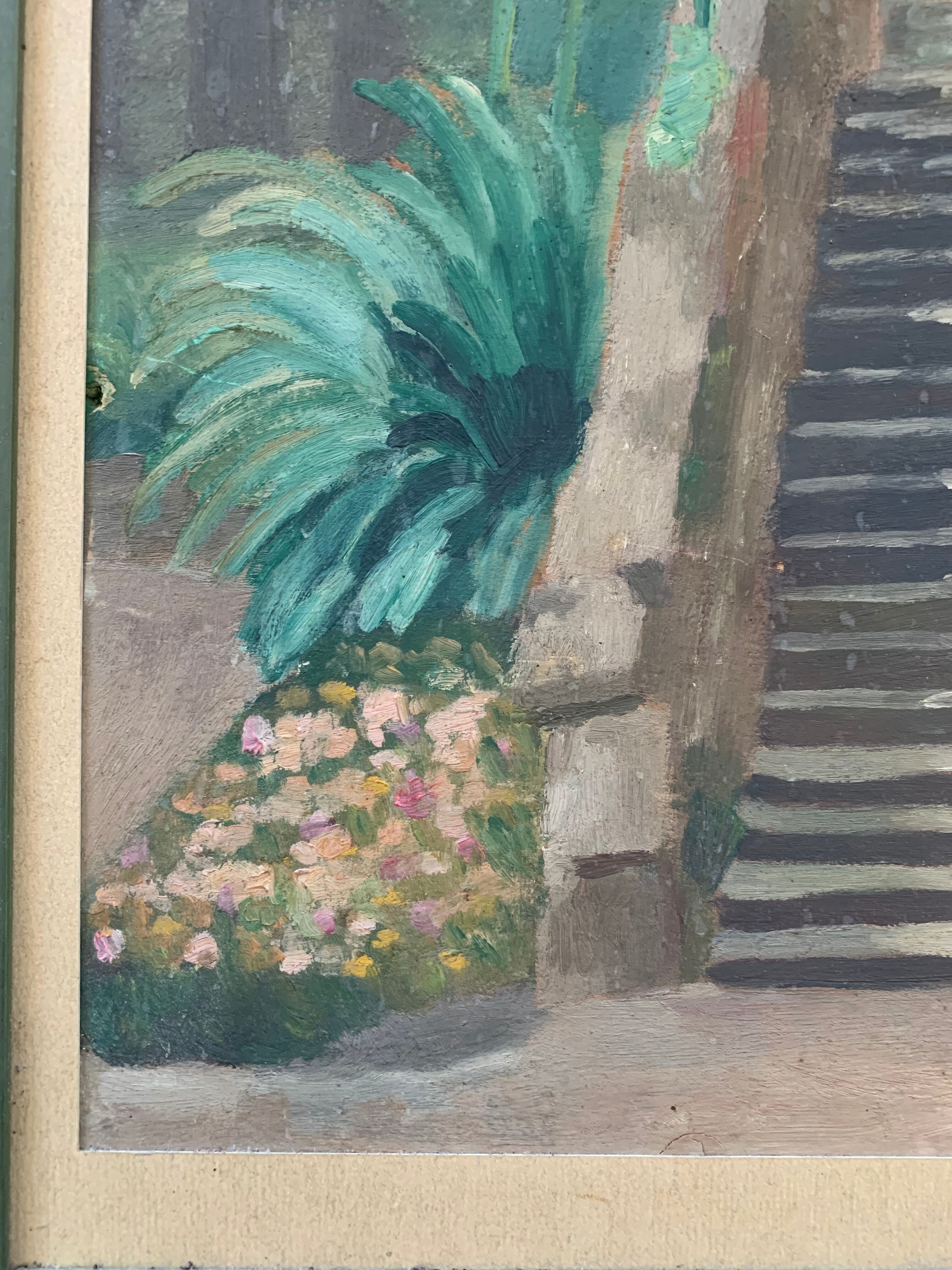 Tableau ancien, huile sur carton