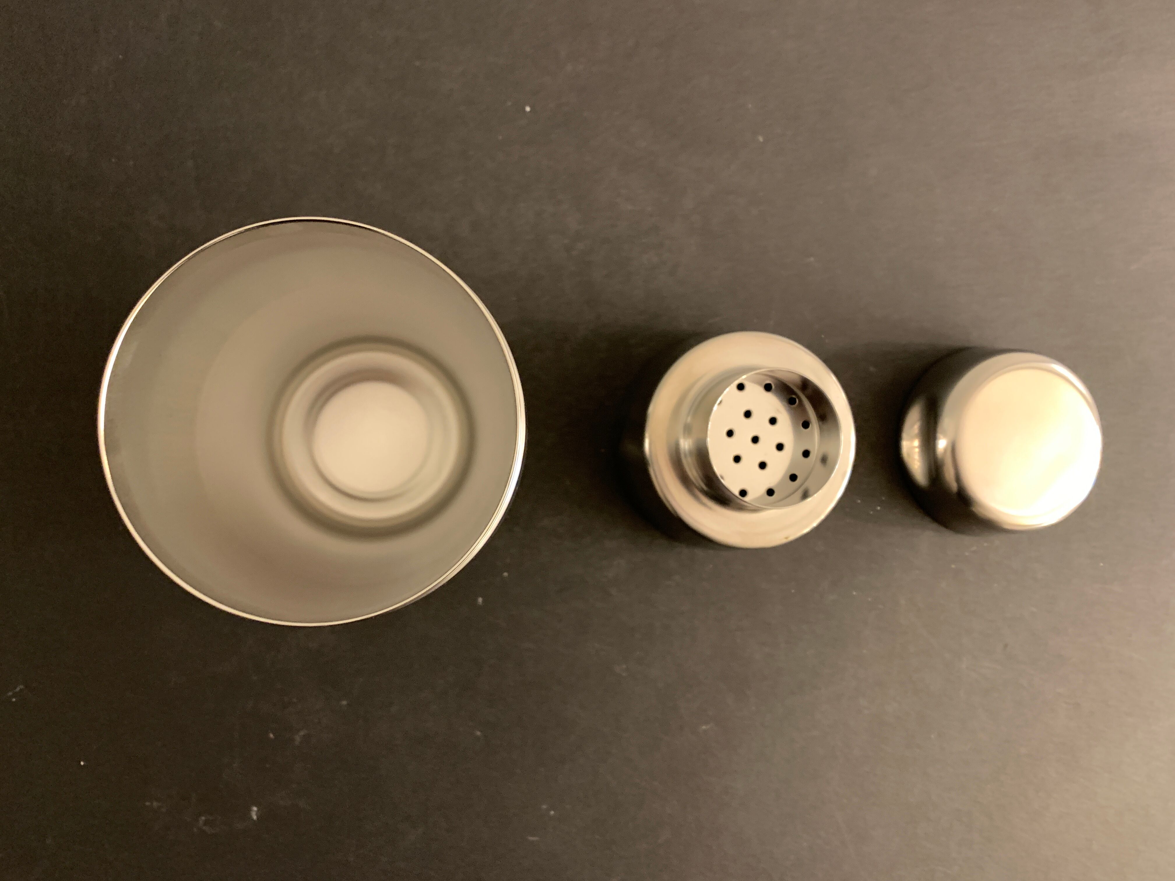 Italian stainless steel shaker Alessi, Massoni and Mazzeri design