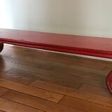 China red rolled bench coffee table