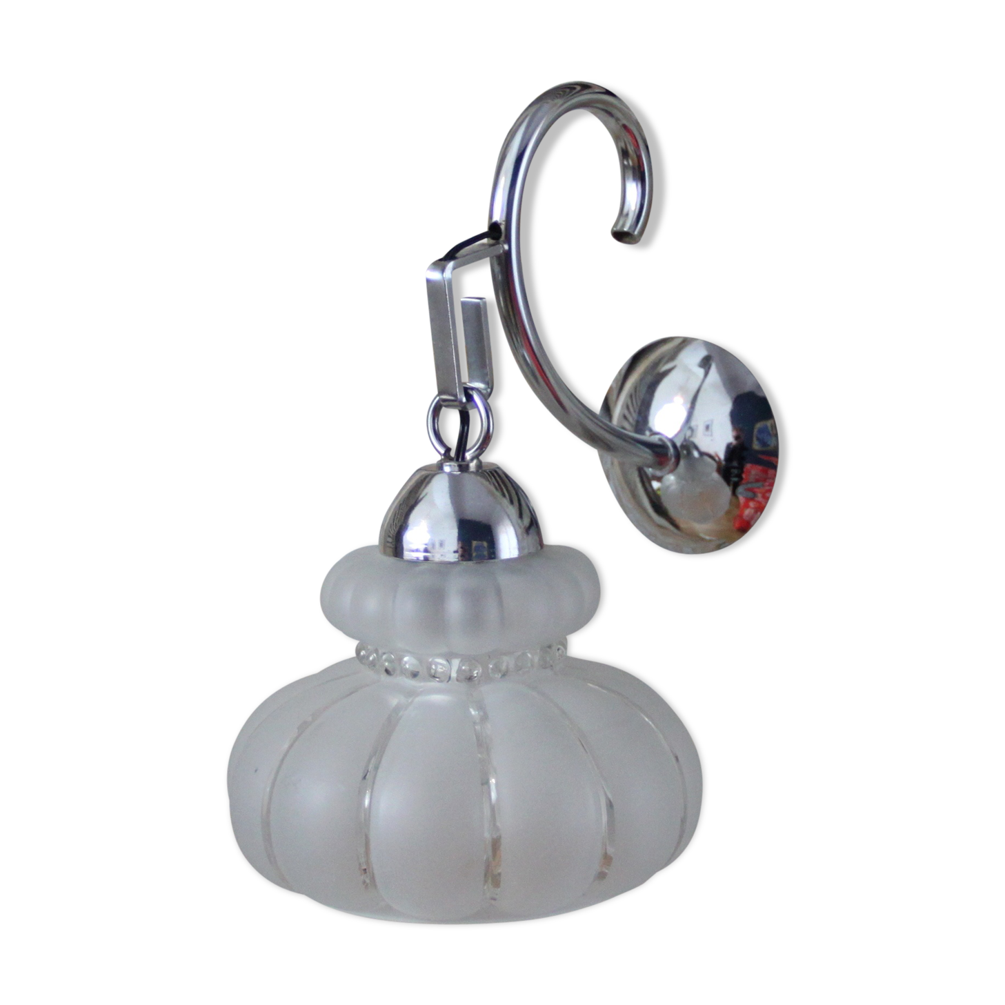 Wall light mounted Lantern old, glass and chrome