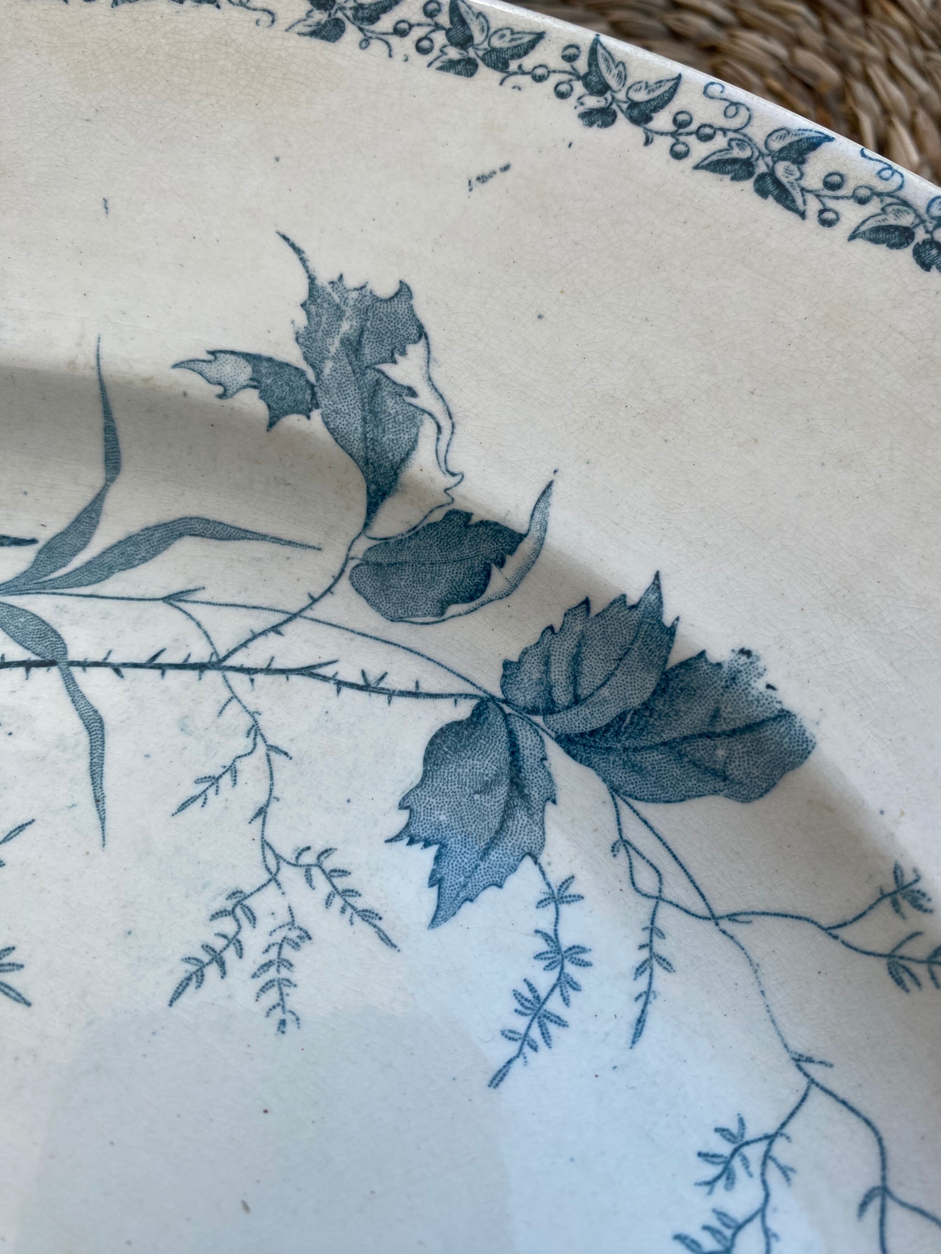 Iron earth dish Badonviller blackberry model