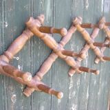 Old wall coat rack "accordion"