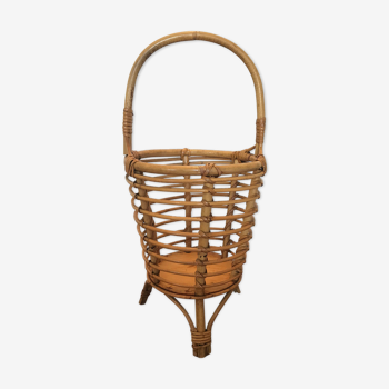 Umbrella holder In rattan 1950 1960