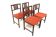Set of 4 Scandinavian walnut chairs, Sweden, 1960