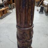Large 18th century wooden column floor lamp