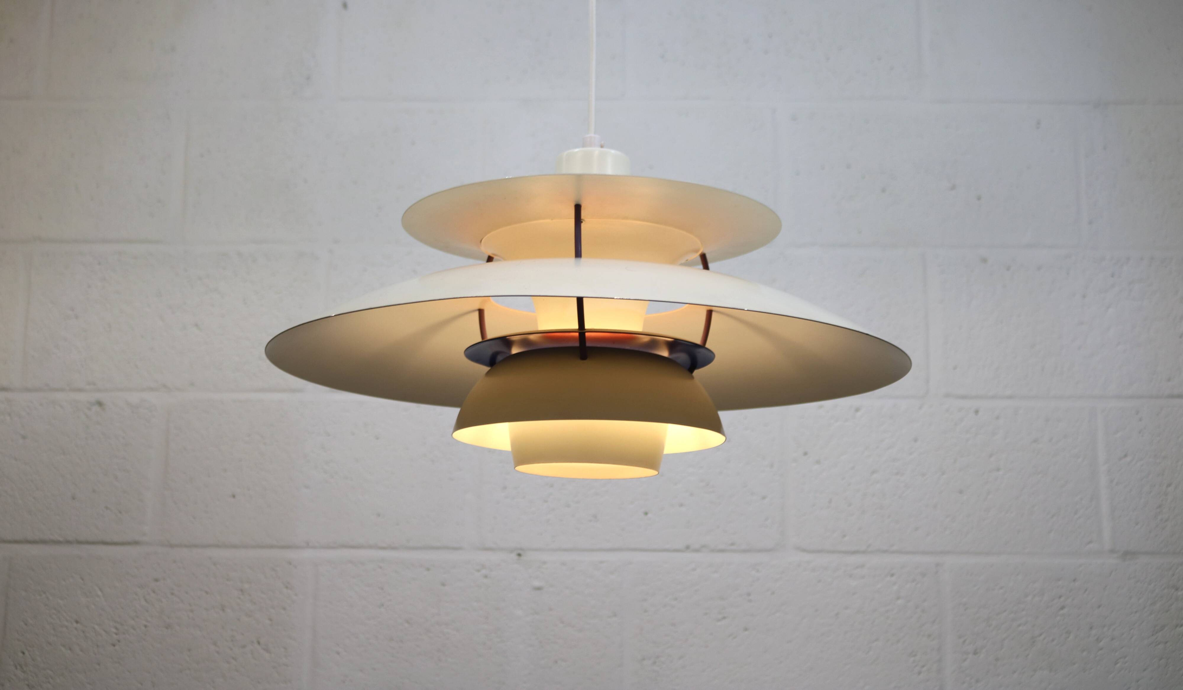 The genuine Danish item - PH5 pendant - original white colour - Louis Poulsen