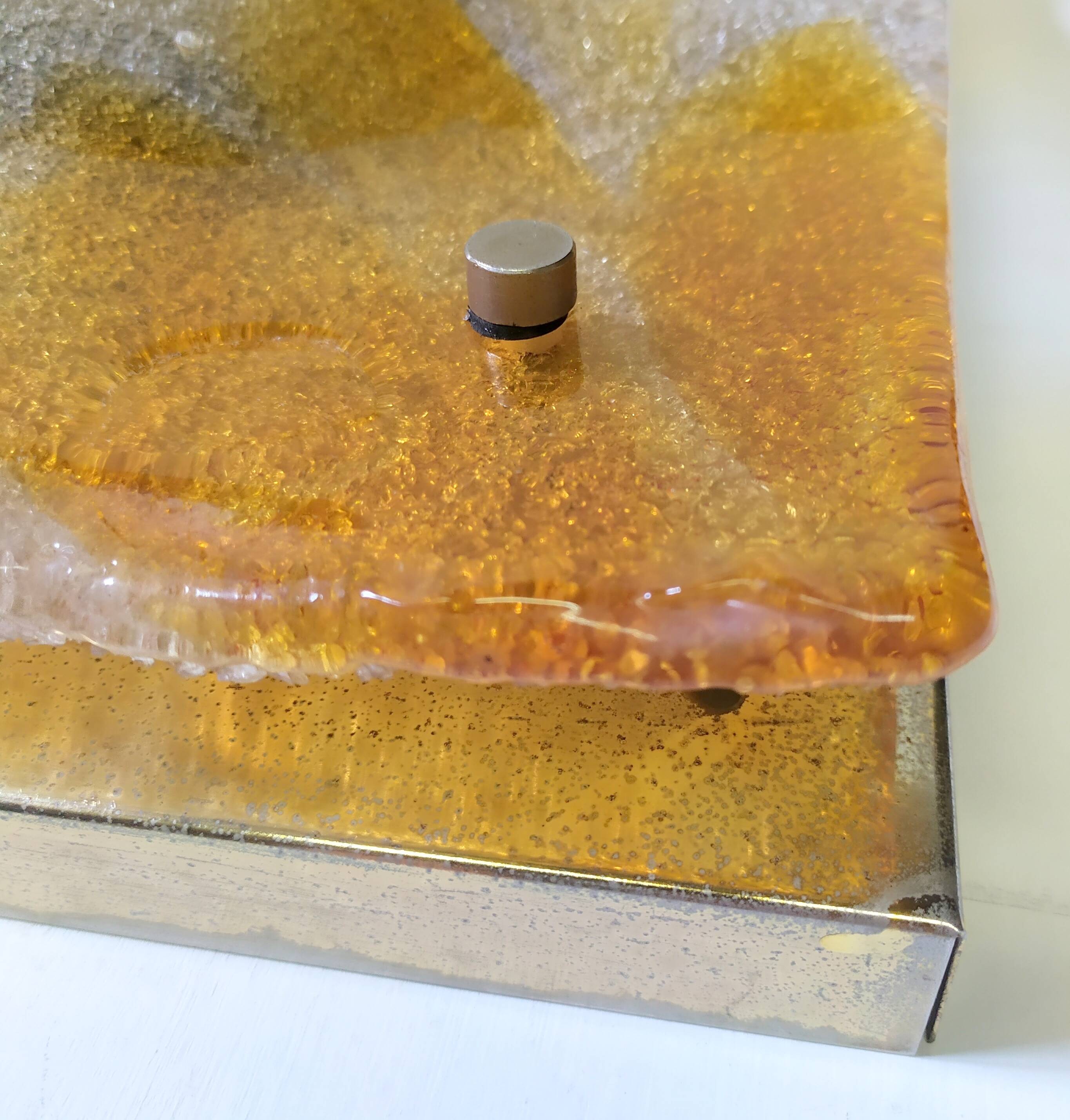 Grande applique en verre de Murano de Mazzega, années 1970