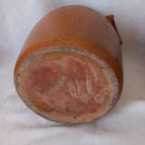 Old glazed terracotta pot
