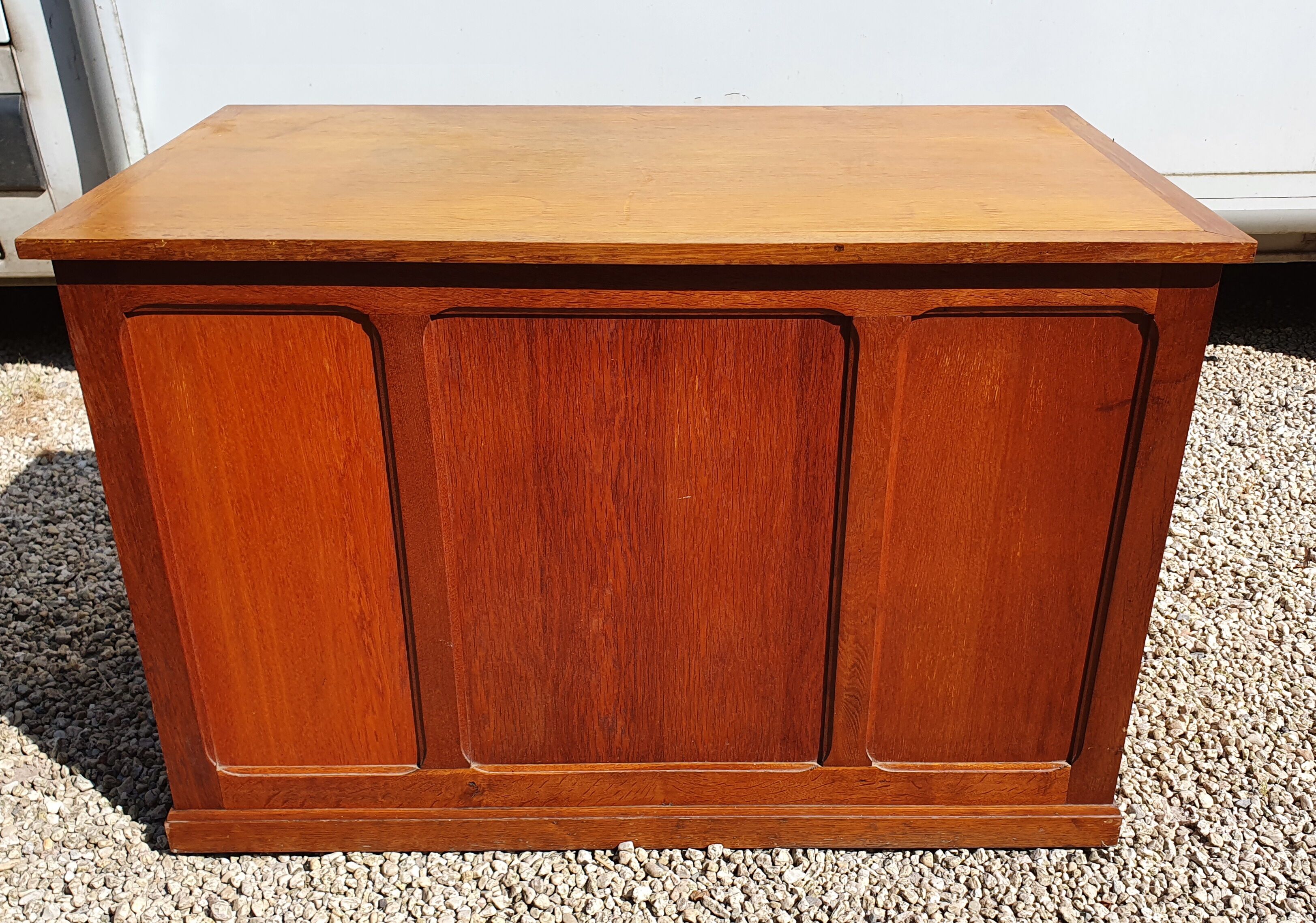 Vintage desk with double oak boxes