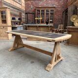 1960s oak and slate table