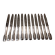12 silver plated table knives, Francia goldsmith, single-flat, 24.7cm