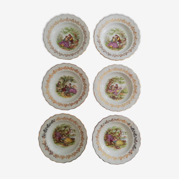 Lot assiettes vintage porcelaine de Digoin Fragonard