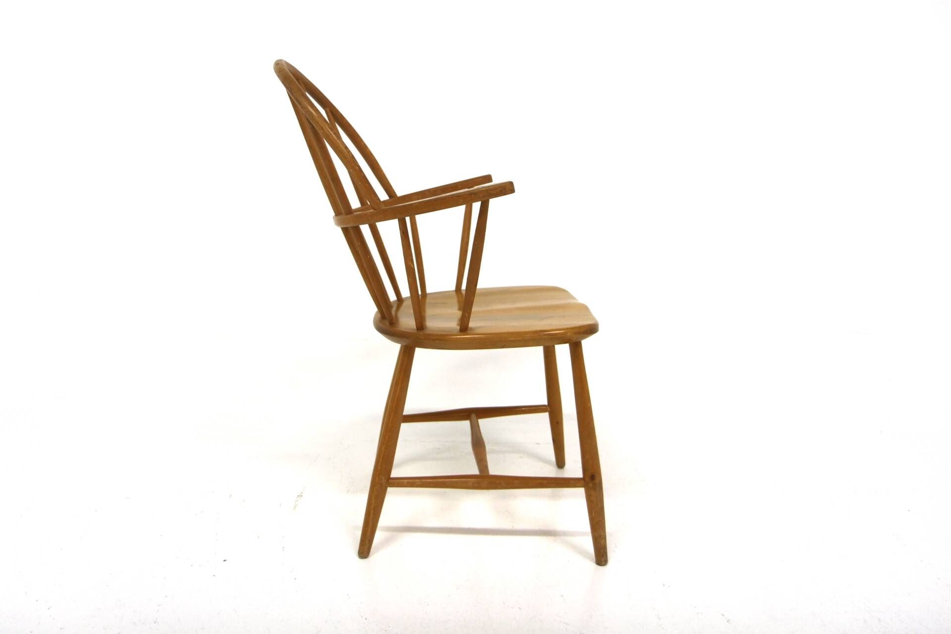 Scandinavian beech armchair "Pinnstol", Sweden, 1960